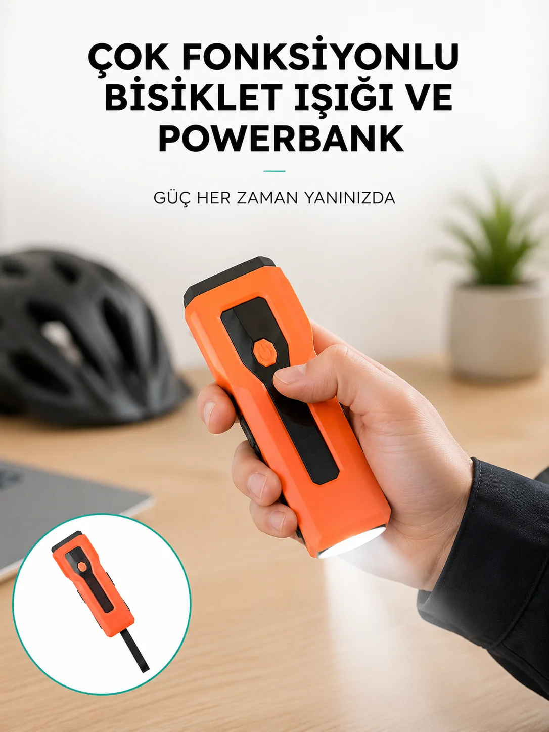 5000 mAh Bataryalı Bisiklet Farı COB Çakar Çok Fonksiyonlu Yeni Nesil Fiyatı, Yorumları ve Özellikleri