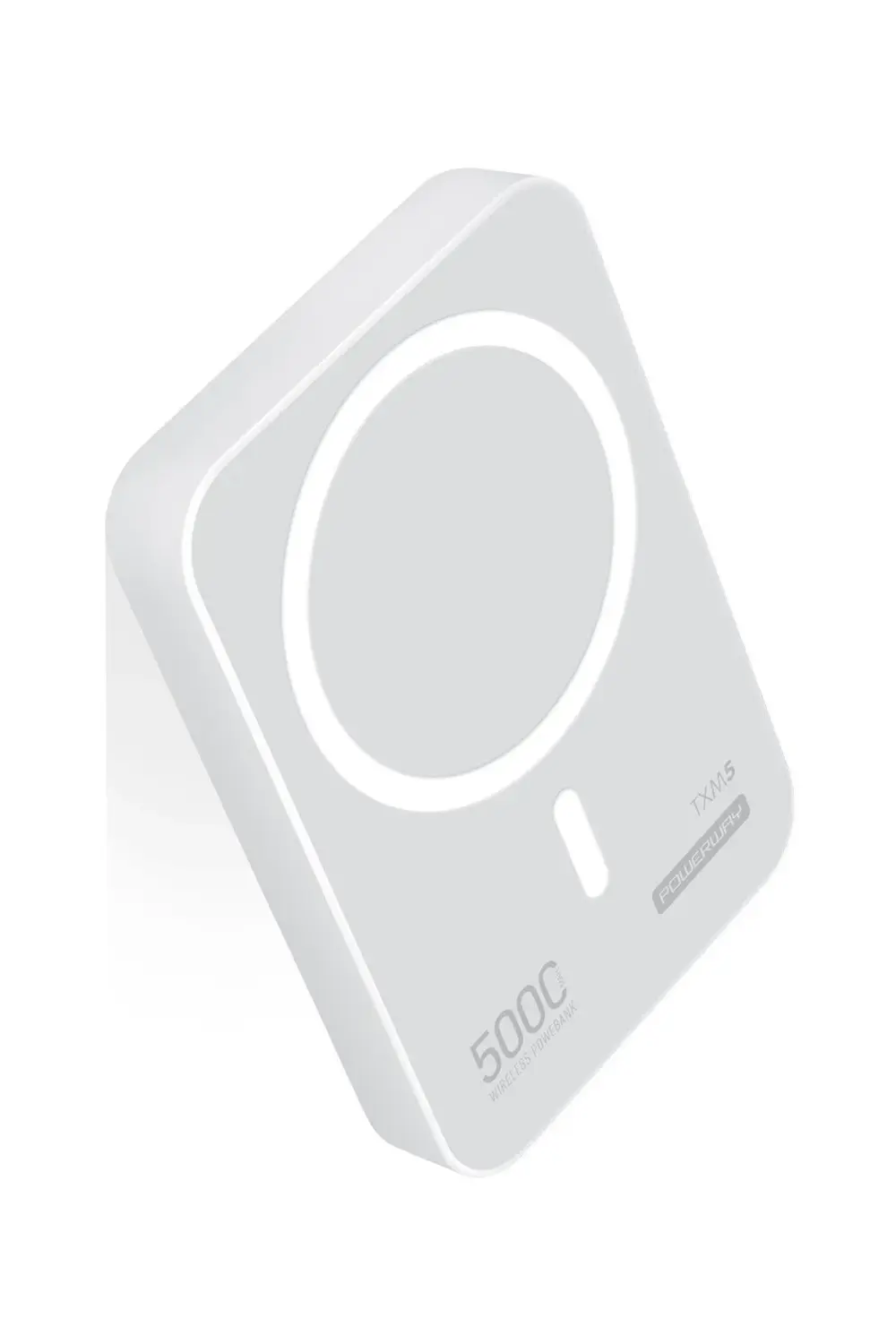 5000 mah Beyaz 15W Magsafe Destekli TXM5 Powerbank – Kablosuz Şar 5000 mah Beyaz 15W Magsafe Destekli TXM5 Powerbank – Kablosuz Şar