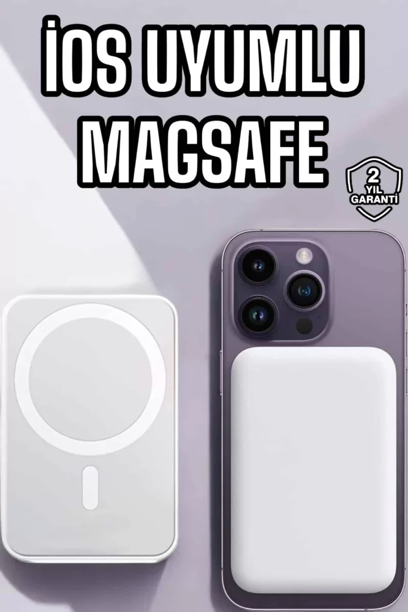 5000 Mah İOS Uyumlu Magsafe Kablosuz Şarj Hızlı Şarj Desteği - Lisinya 5000 Mah İOS Uyumlu Magsafe Kablosuz Şarj Hızlı Şarj Desteği - Lisinya