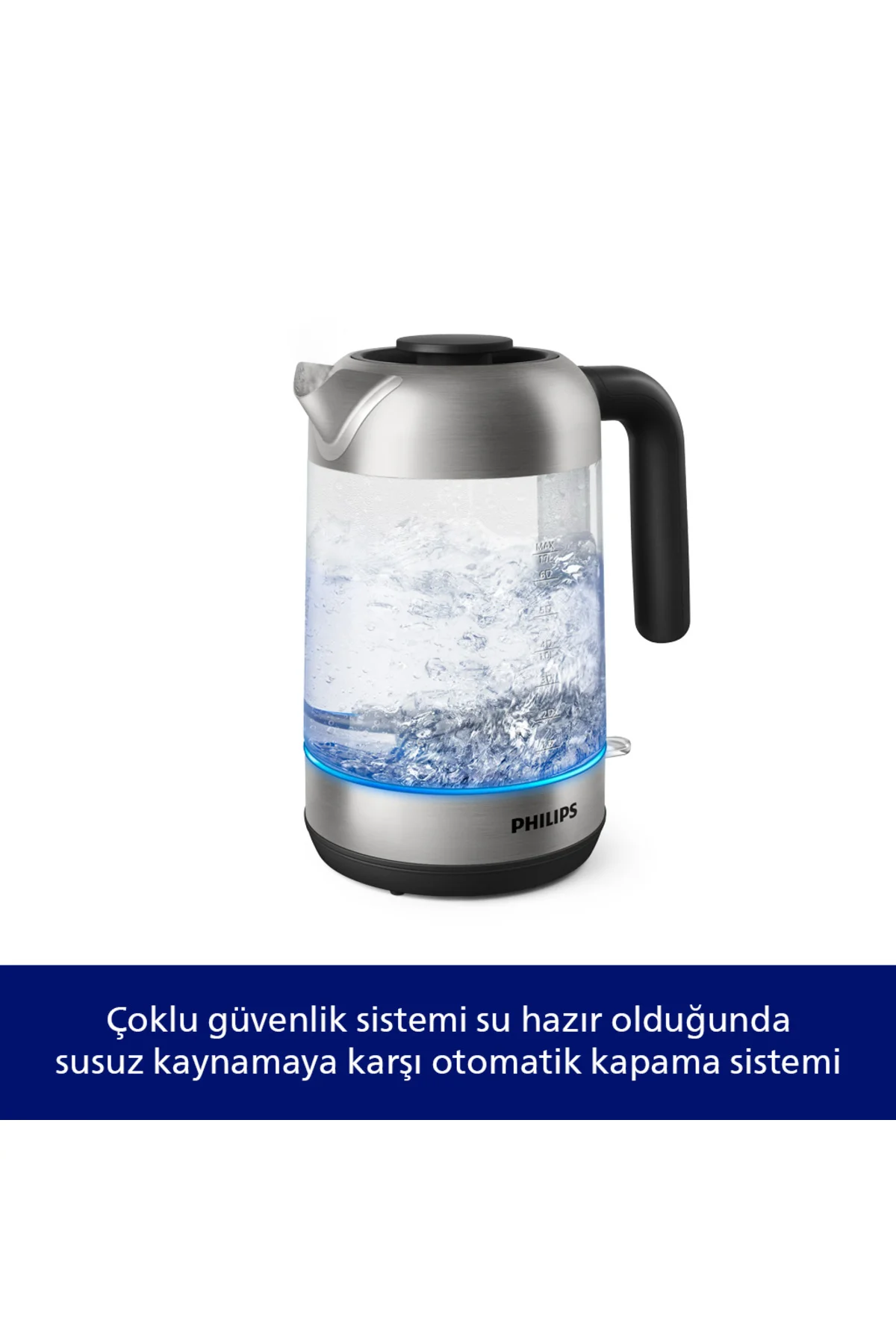 5000 Serisi, 2200W, Cam Su Isıtıcı, Otomatik Kapanma Özelliği, HD9339/80