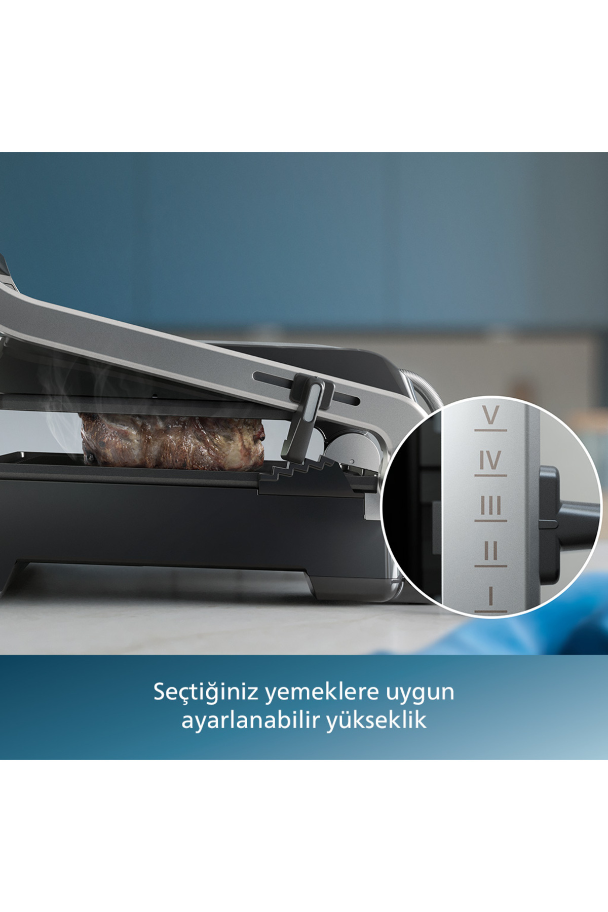 5000 Serisi, 2200W, Izgara ve Tost Makinesi, Izgara için Tam Açıl