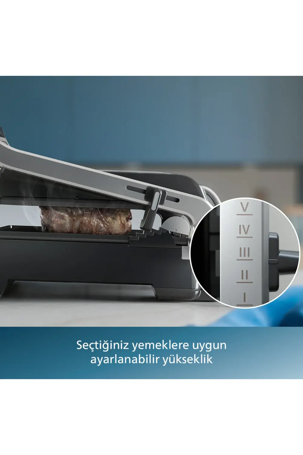 Philips 5000 Serisi, 2200W, İzgara Ve Tost Makinesi, İzgara İçin Tam Açıl