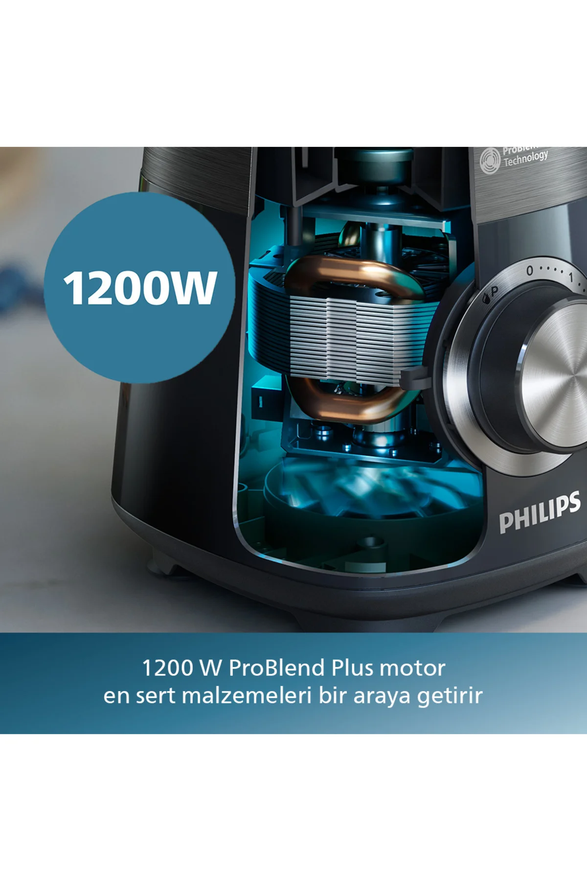 5000 Serisi Blender 1200W, ProBlend Plus Teknolojisi, 2 Lt Kapasiteli Cam Hazne, HR3030/00 5000 Serisi Blender 1200W, ProBlend Plus Teknolojisi, 2 Lt Kapasiteli Cam Hazne, HR3030/00