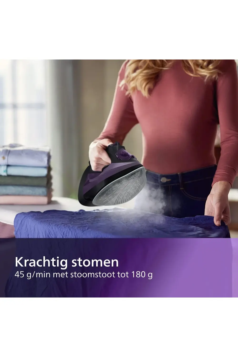 5000 Serisi Buharlı Ütü 2400W, 45g/dk Sürekli Buhar, 180g Şok Buh