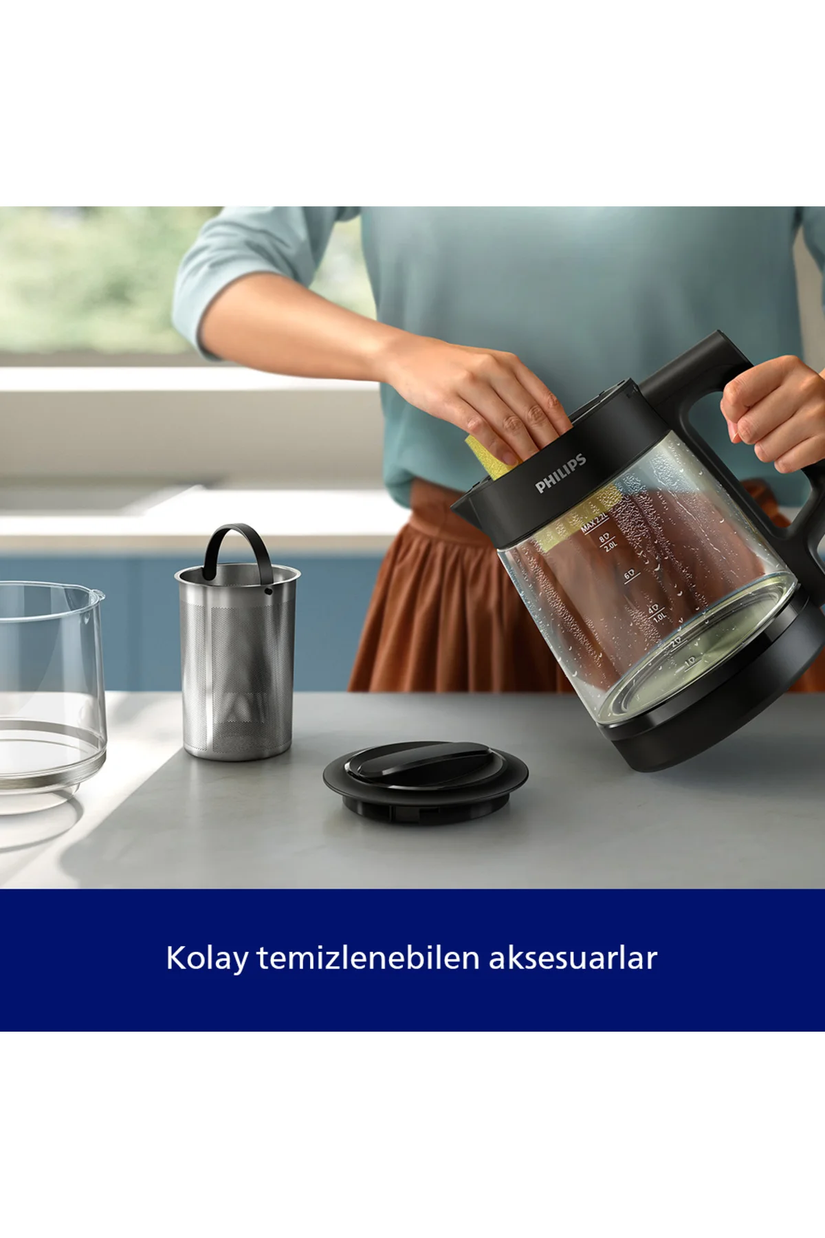 5000 Serisi Çay Makinesi, 2.2 Litre, 1900W, Çay ve Mama Suyu hazırlama, HD7360/00