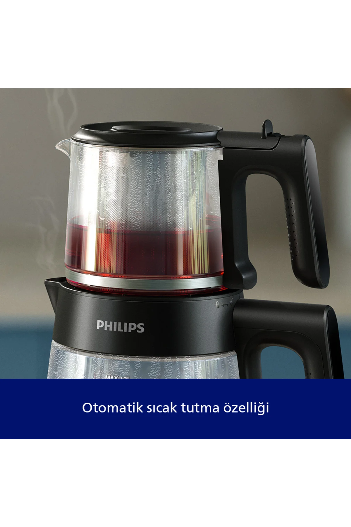 5000 Serisi Çay Makinesi, 2.2 Litre, 1900W, Çay ve Mama Suyu hazırlama, HD7360/00