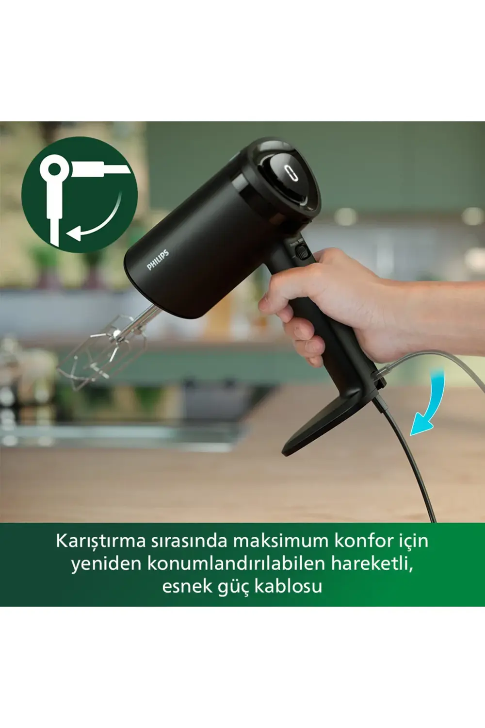 5000 Serisi El Mikseri, 500W, Sıçrama Önleyici, HR3781/00