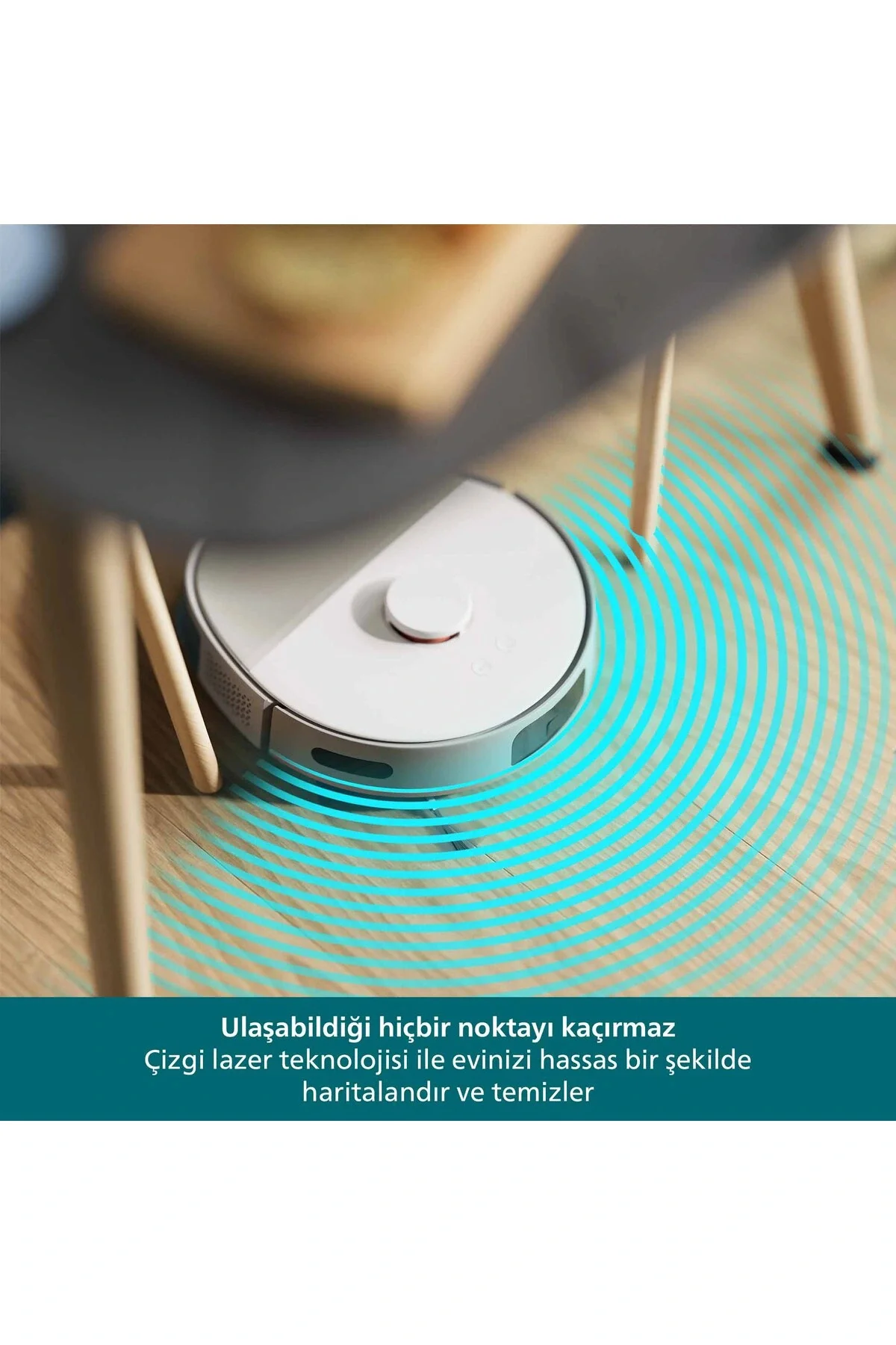 5000 Serisi Islak Kuru Robot Süpürge, Yüksek Emiş Gücü, Otomatik Boşaltma, Beyaz, XU5100/20