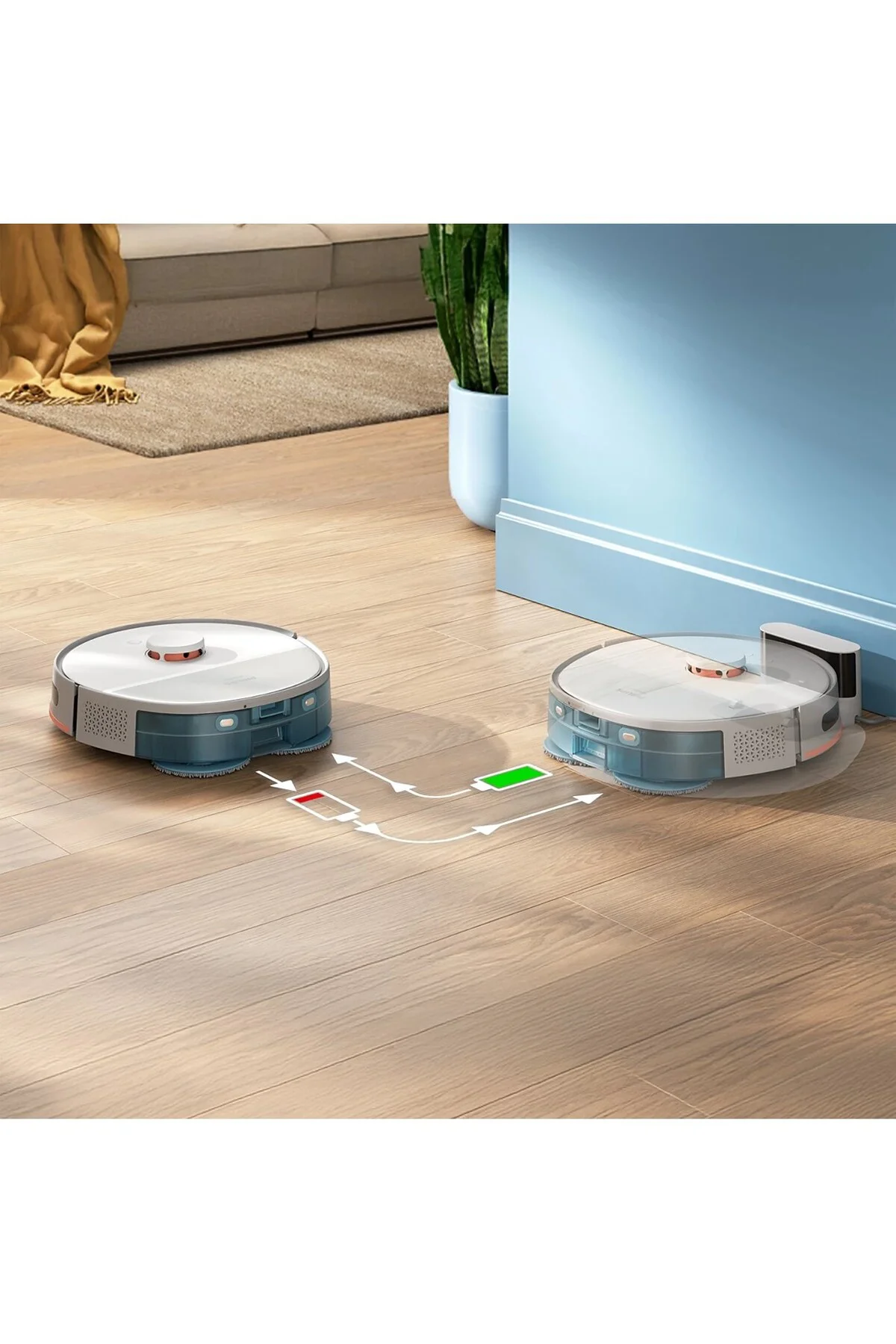 5000 Serisi Islak Kuru Robot Süpürge, Yüksek Emiş Gücü, Uzun Çalışma Süresi, Beyaz,XU5000/20