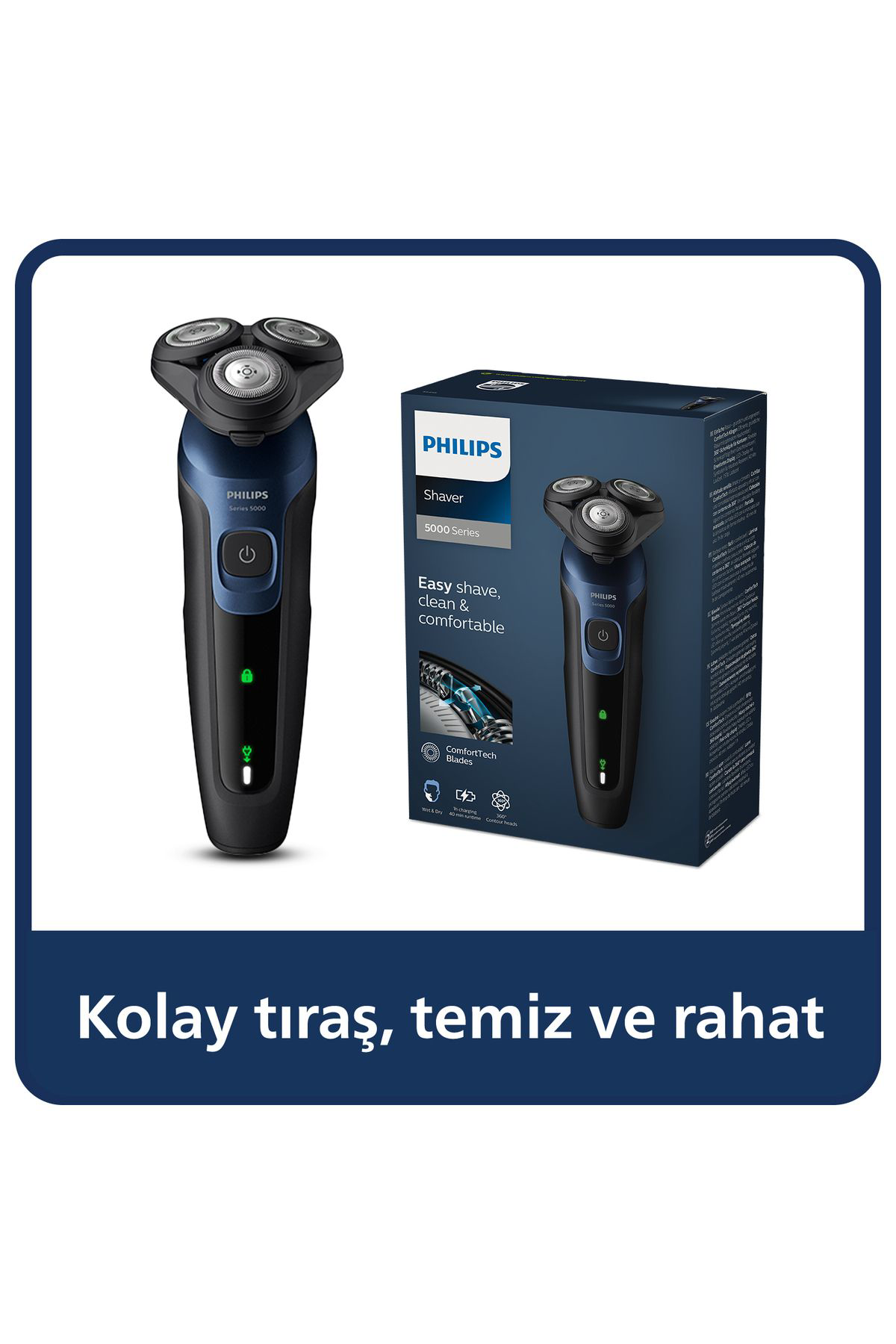 Philips 5000 Serisi Sinek Kaydı Tıraş Makinesi S5445/03- İslak/Kuru