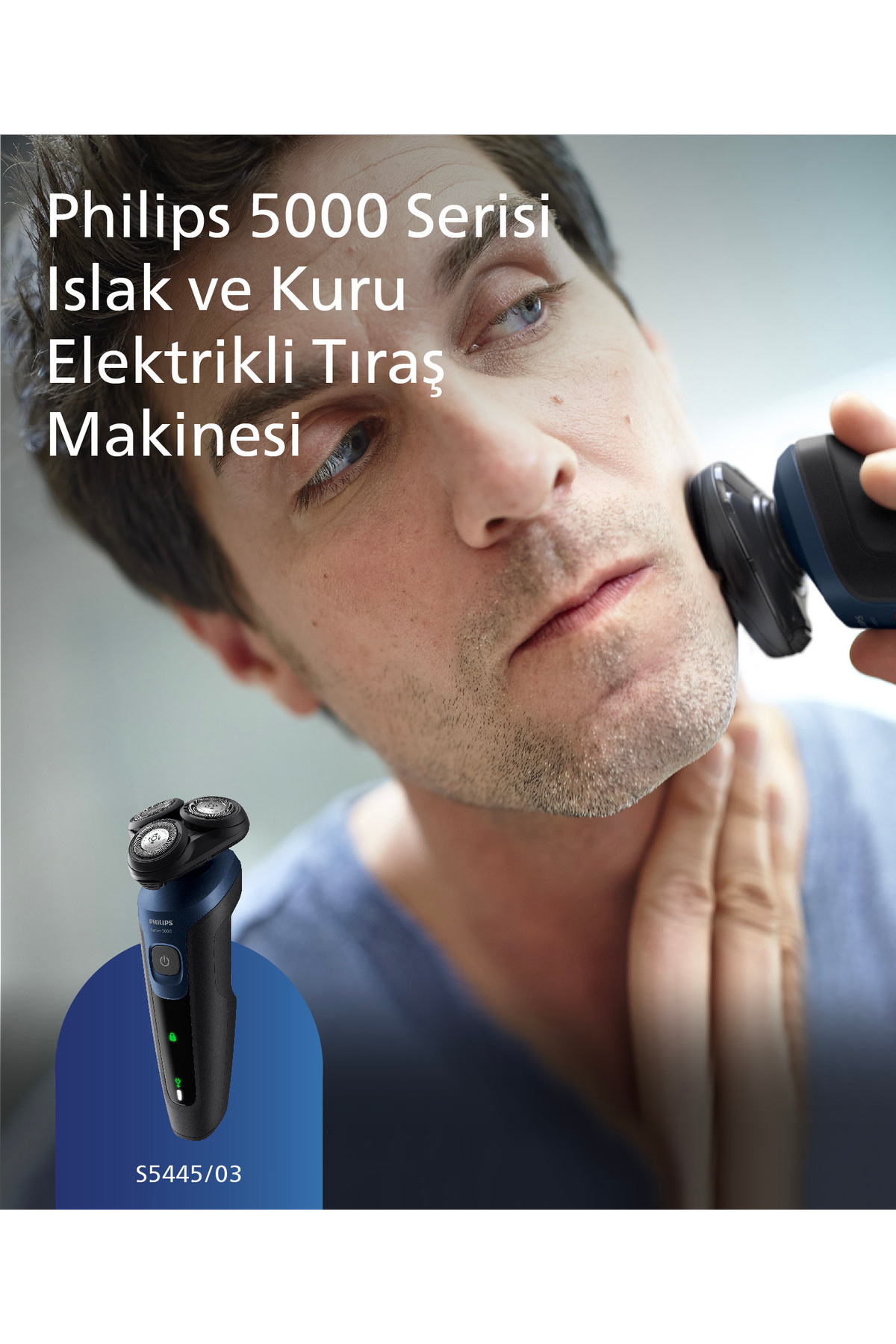 Philips 5000 Serisi Sinek Kaydı Tıraş Makinesi S5445/03- İslak/Kuru
