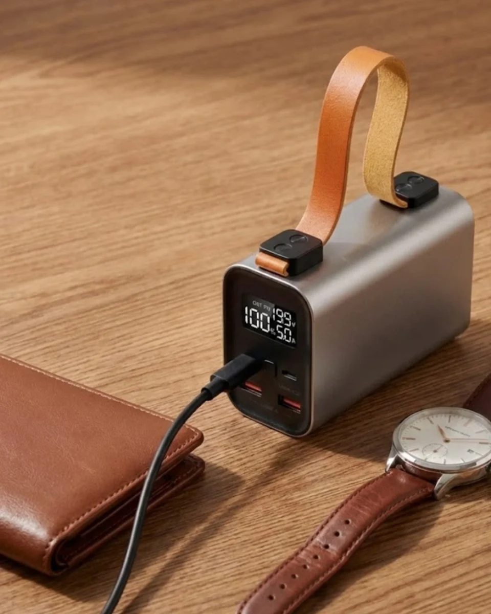 50000 mAh Güçlü Powerbank: Dijital Göstergeli Çoklu USB Çıkışlı Şarj Cihazı