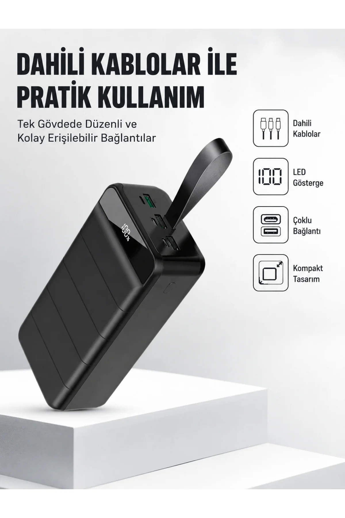 50.000 Mah Kapasiteli Powerbank – Hızlı Şarj Destekli, 4 Usb Portlu, Led Işıklı Taşınabilir Enerji D 50.000 Mah Kapasiteli Powerbank – Hızlı Şarj Destekli, 4 Usb Portlu, Led Işıklı Taşınabilir Enerji D