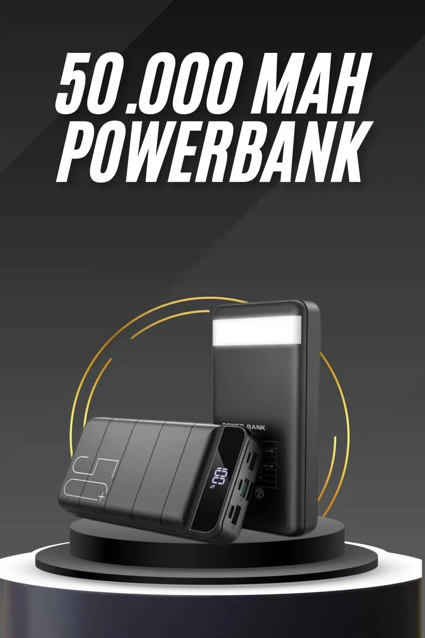 50.000 Mah Led Dijital Göstergeli Usb Çıkışı Powerbank Diğer