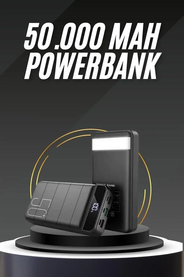 50.000 Mah Led Dijital Göstergeli USB Çıkışı Powerbank