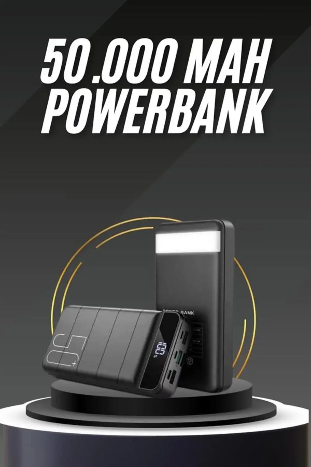 50.000 Mah Led Dijital Göstergeli USB Çıkışı Powerbank