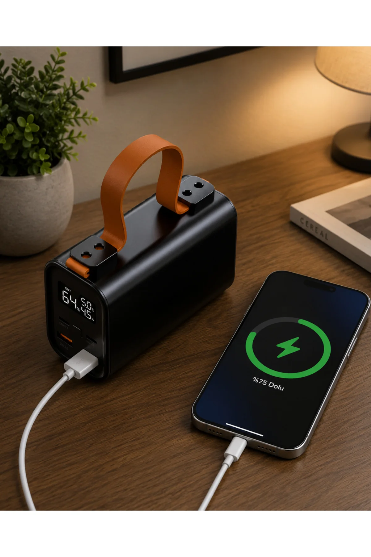 50000 mAh Powerbank Süper Hızlı Şarj LED Göstergeli Taşınabilir Şarj Cihazı