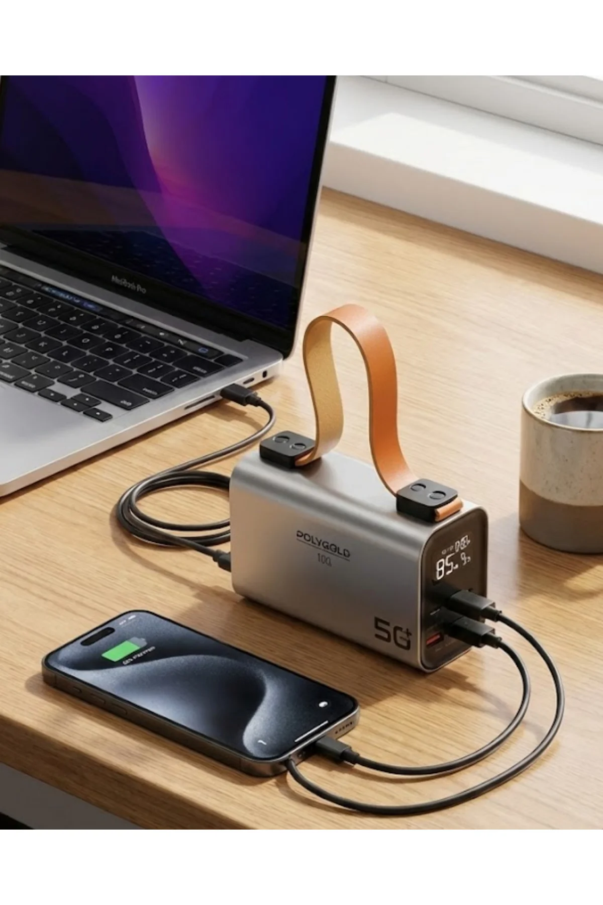 50000 mAh Powerbank Süper Hızlı Şarj LED Dijital Göstergeli Taşın