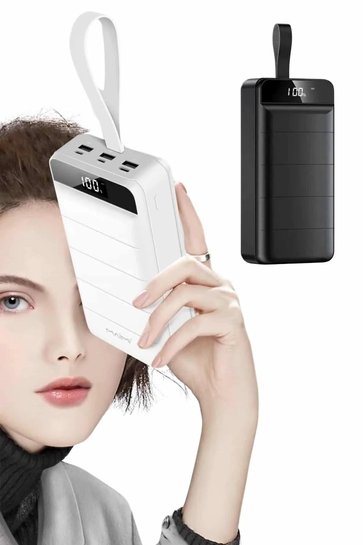 50.000 Mah Powerbank Turbo Hızlı Led Göstergeli Android İOS Uyuml