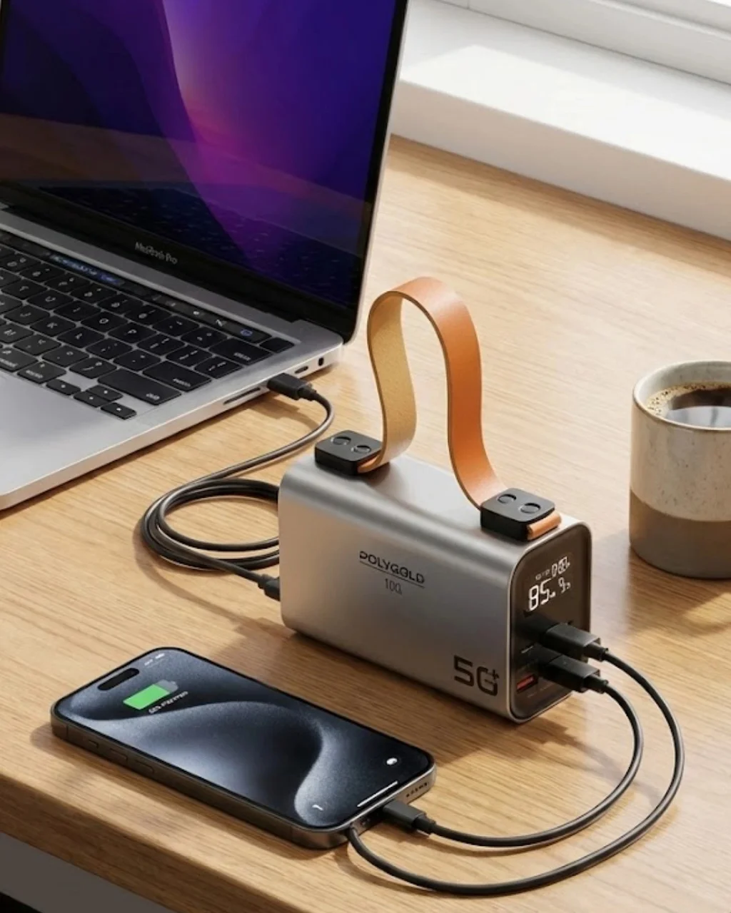 50000 Mah Powerbank Süper Hızlı Şarj Led Dijital Göstergeli Taşın