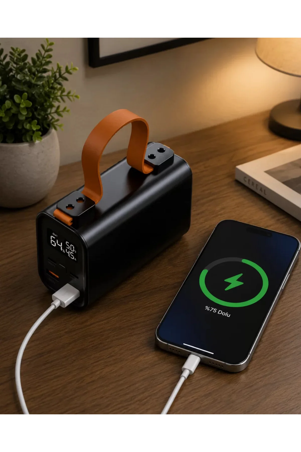 50000 mAh Powerbank Süper Hızlı Şarj LED Göstergeli Taşınabilir Şarj Cihazı