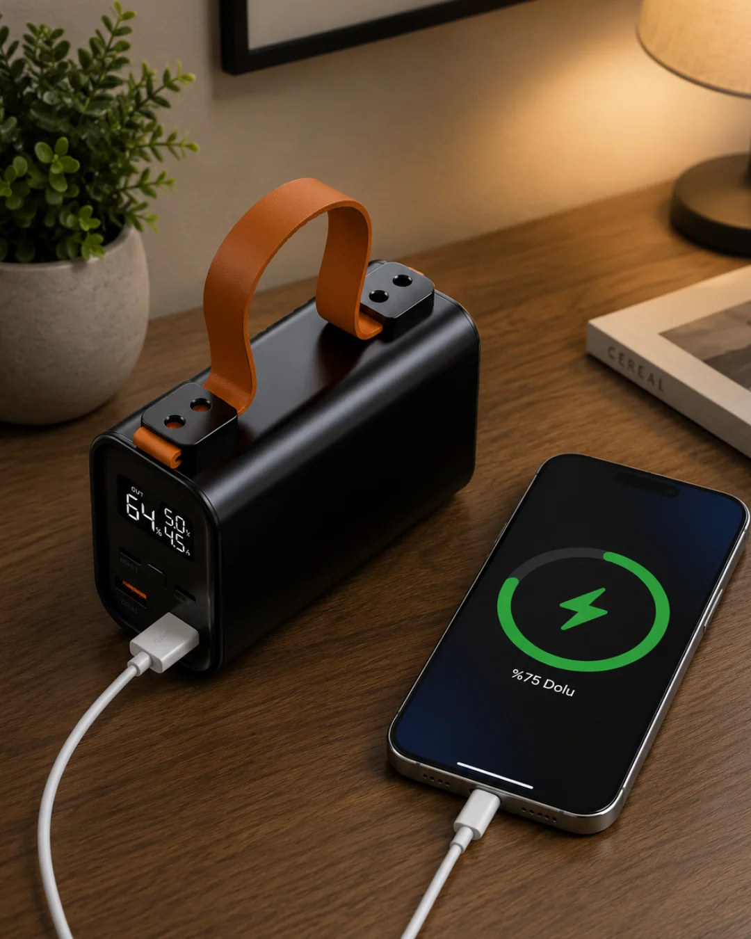 50000 mAh Powerbank Süper Hızlı Şarj LED Göstergeli Taşınabilir Şarj Cihazı