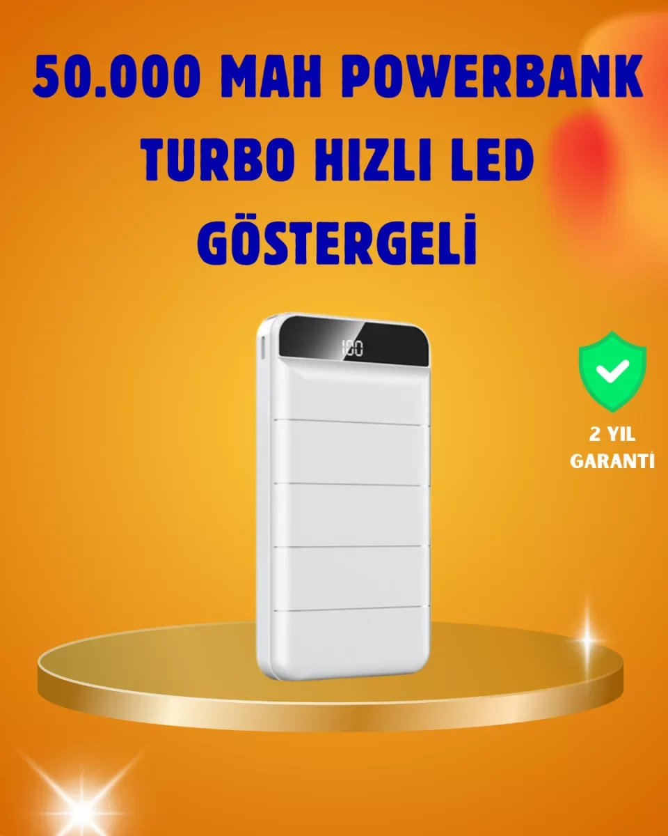50000mAh LED Göstergeli Taşınabilir Şarj Cihazı - Lisinya