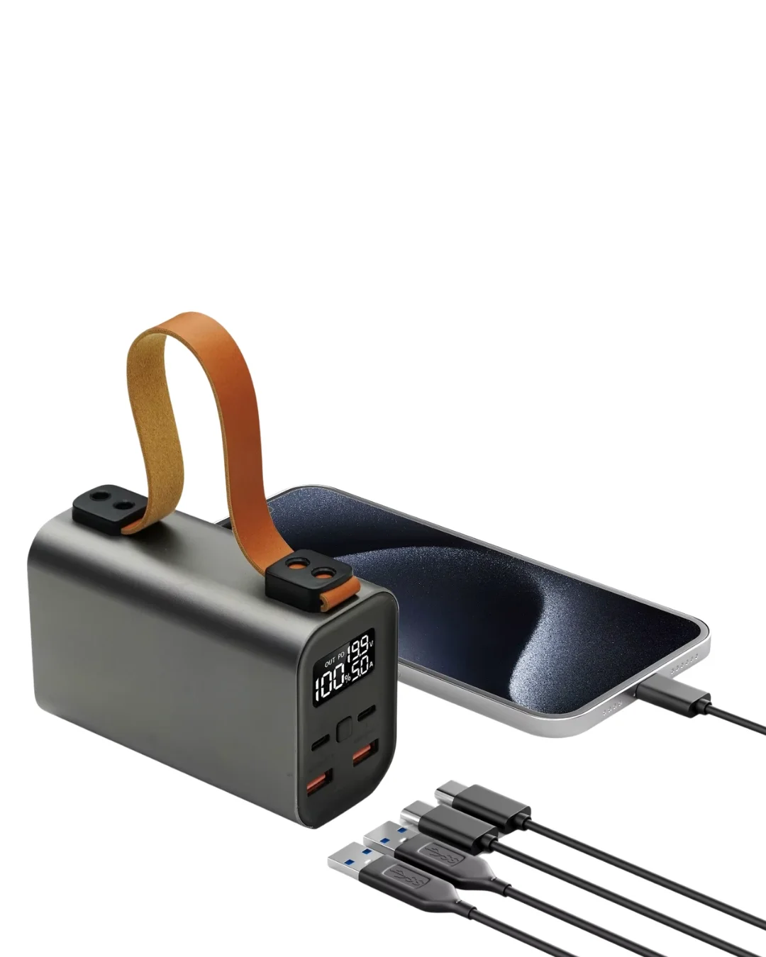 50000mAh Süper Fast Charge LED Işıklı Taşınabilir Power Bank