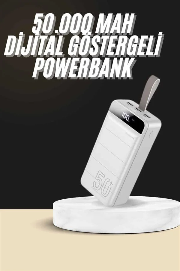 50000mAh Taşınabilir Powerbank - Güçlü Şarj ve LED Ekranlı Çoklu Cihaz Desteği
