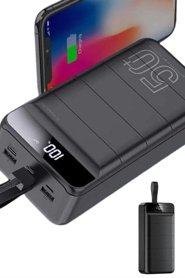 50000mAh Taşınabilir Powerbank - Güçlü Şarj ve LED Ekranlı Çoklu Cihaz Desteği