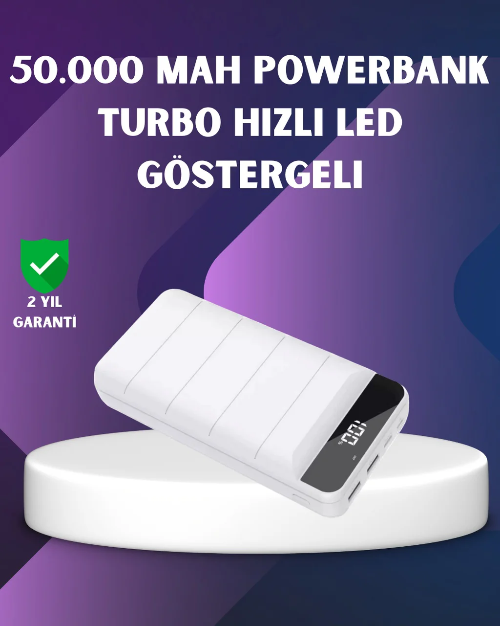 50000mah Yüksek Kapasiteli Powerbank Hızlı Şarj Ve Led Ekranlı re