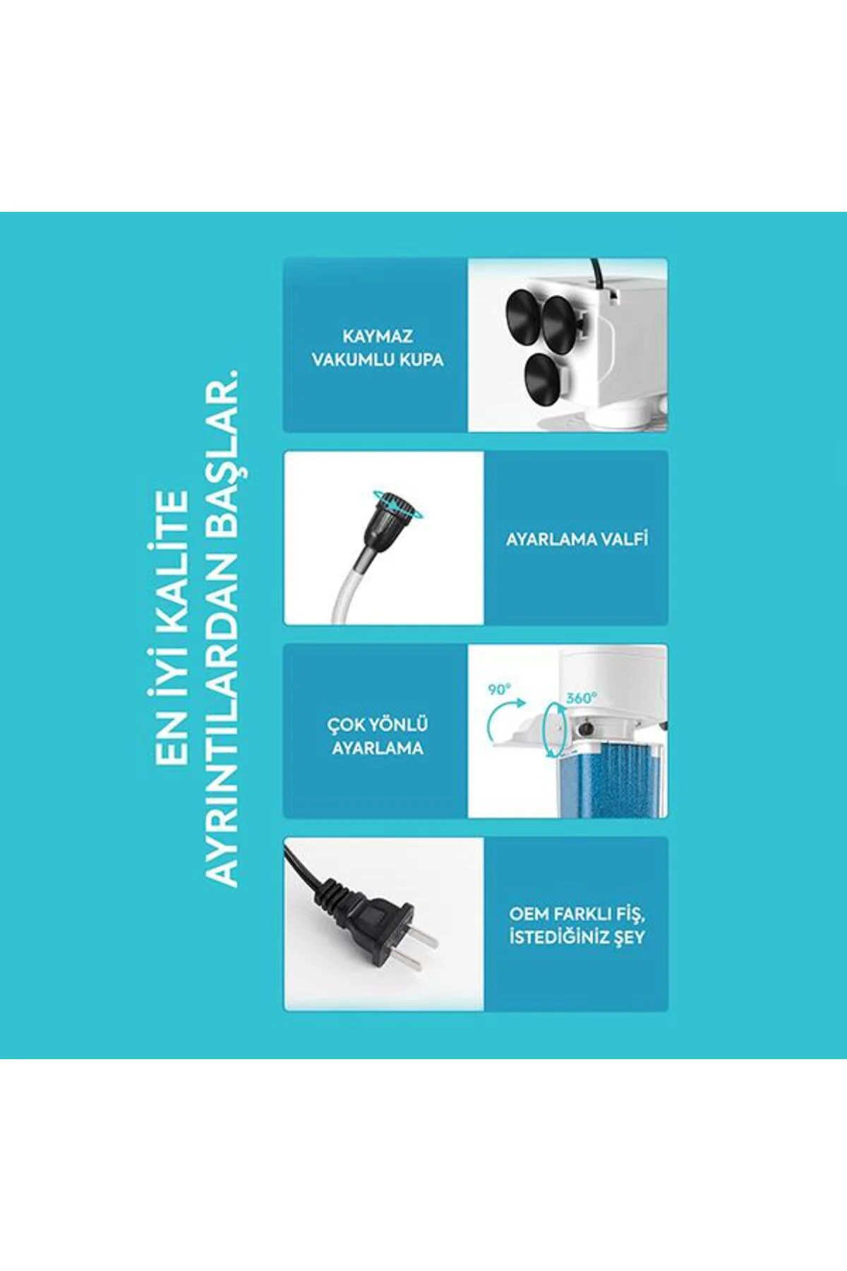 5000F Şeffaf İç Filtre Beyaz 4W 400L/S