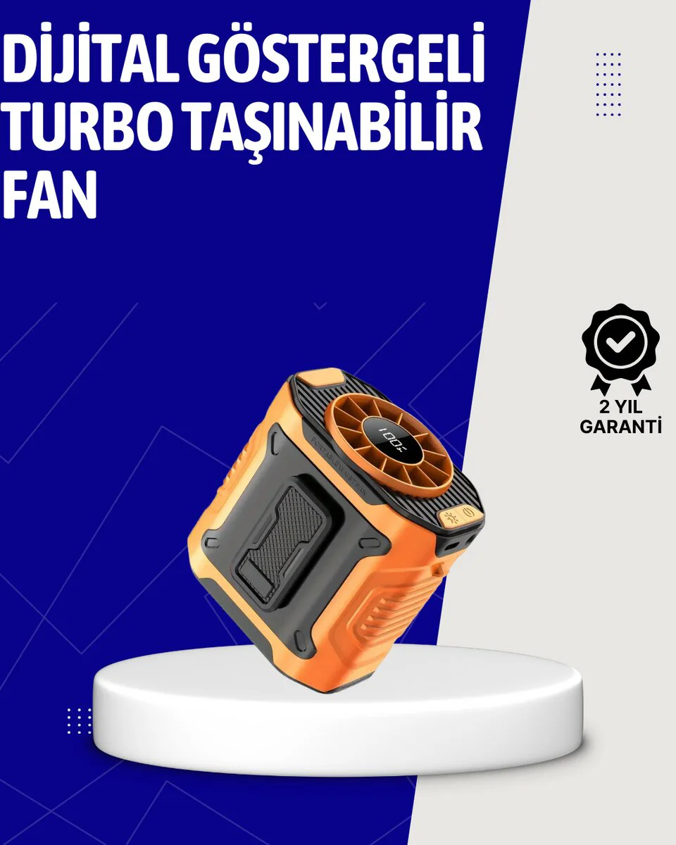 5000mAh Şarjlı Taşınabilir Soğutma Fanı - Portatif Soğutma Çözümü