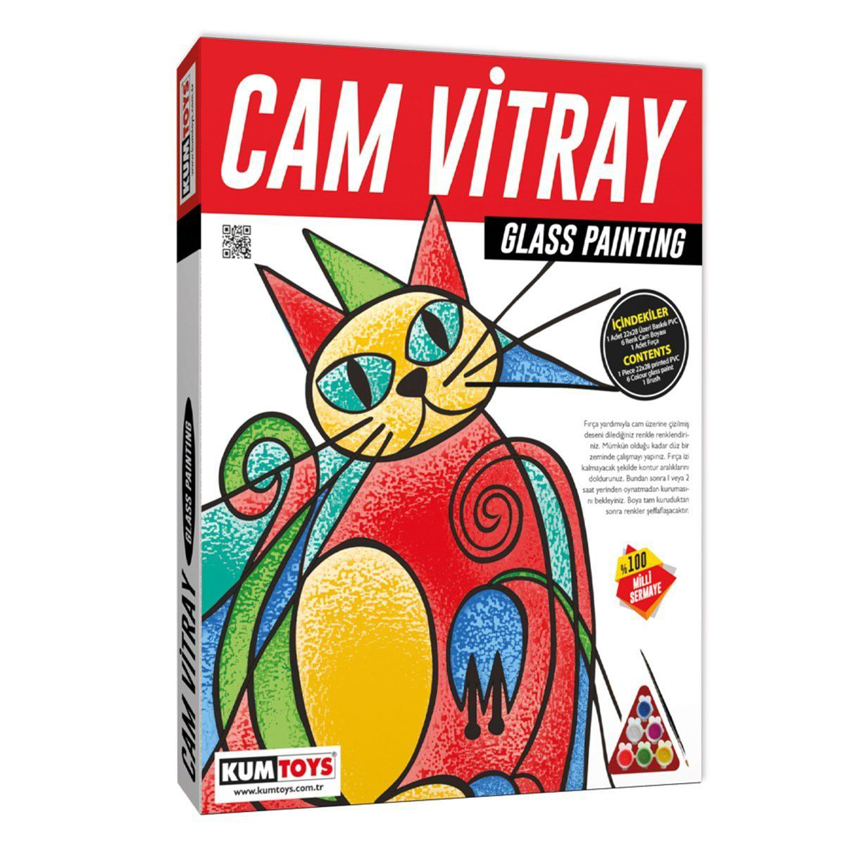 5001 KumToys Cam Vitray - Glass Painting - 1 Adet Stokta Olan Gön