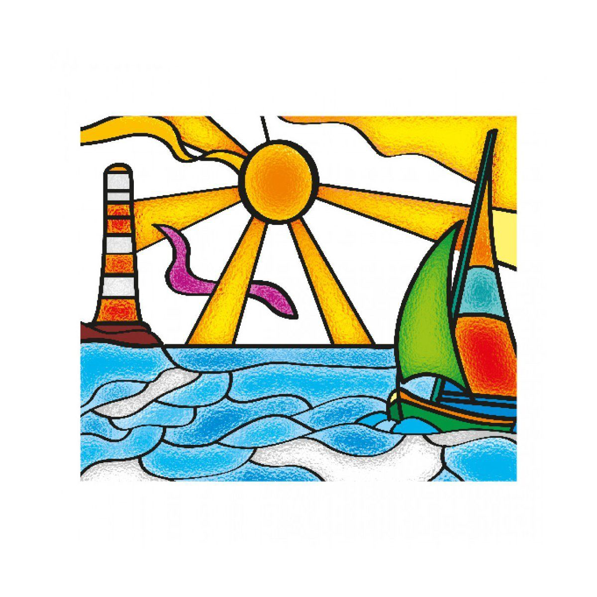 5001 KumToys Cam Vitray - Glass Painting - 1 Adet Stokta Olan Gön
