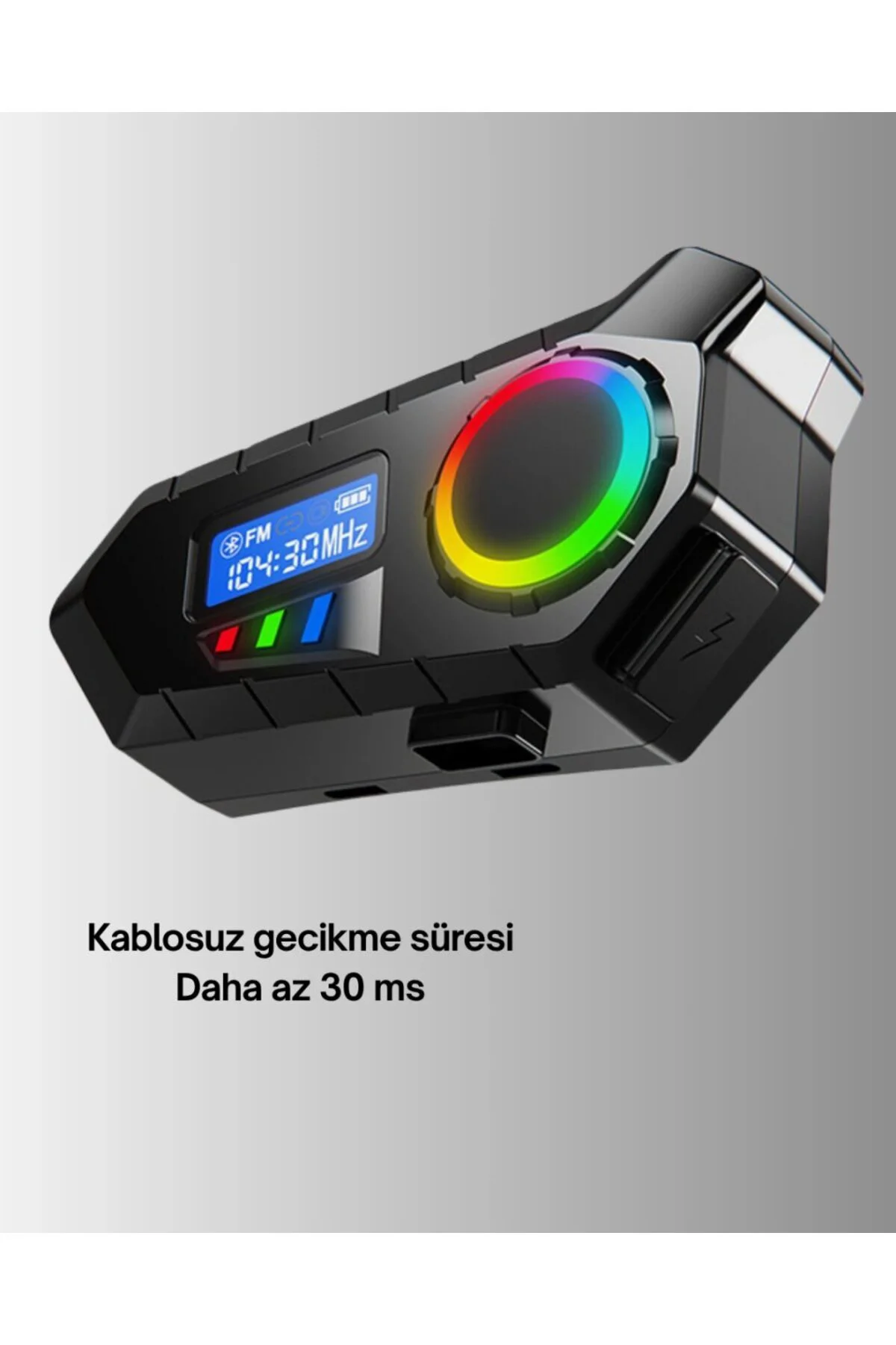 500mah Bataryalı Bluetooth 5.4 İnterkom Led Ekranlı Fm Destekli