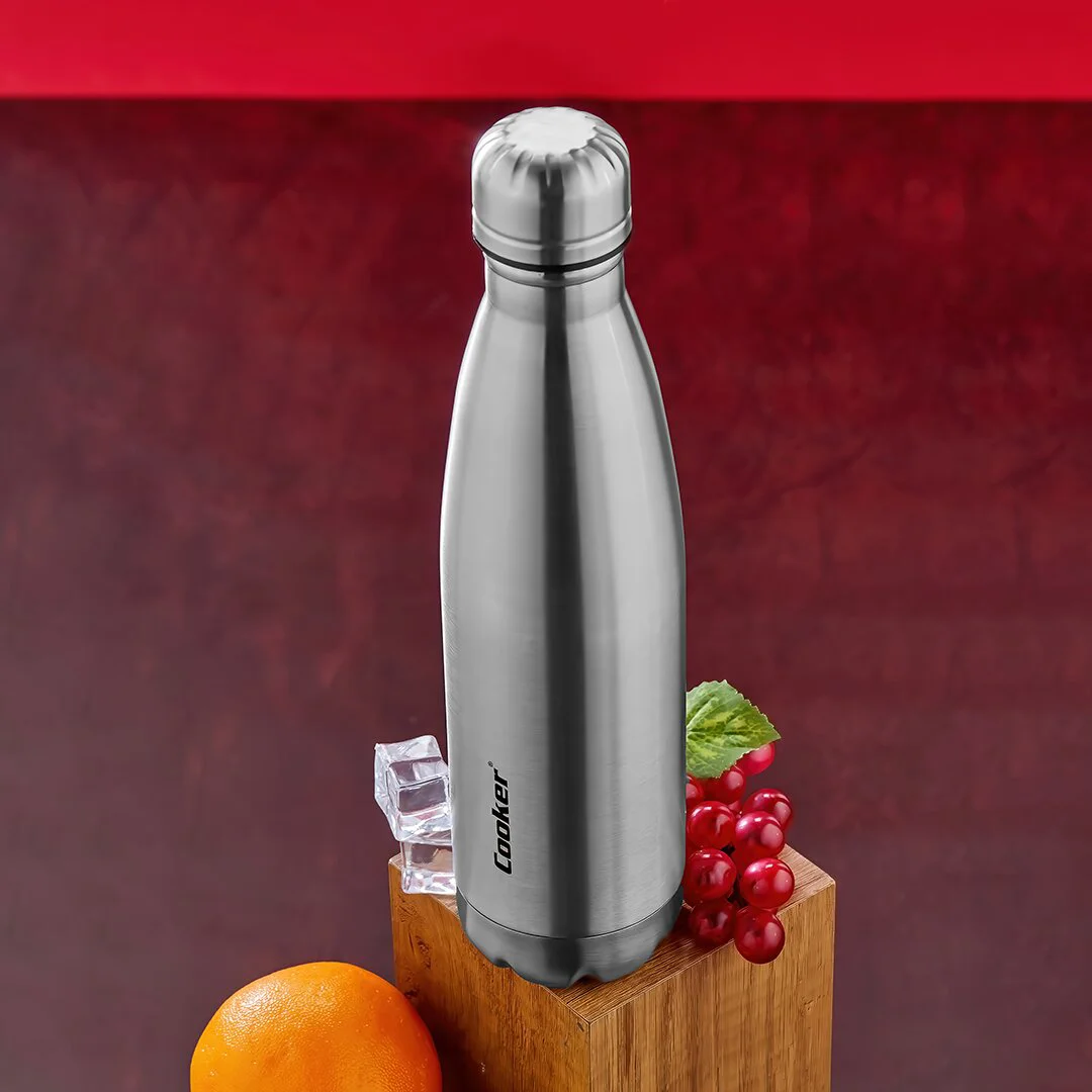 500ML Krom Şişe Termos Paslanmaz Çelik - Kaydırmaz Tpr Taban 500ML Krom Şişe Termos Paslanmaz Çelik - Kaydırmaz Tpr Taban