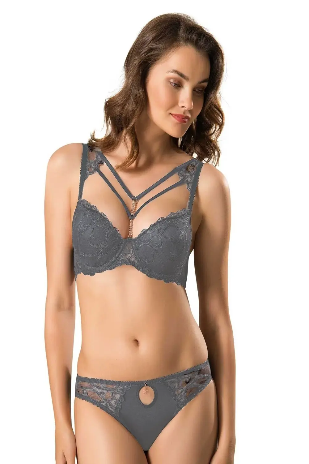 5010 Şeritli Pushup Destekli Sütyen Takımı Mercia