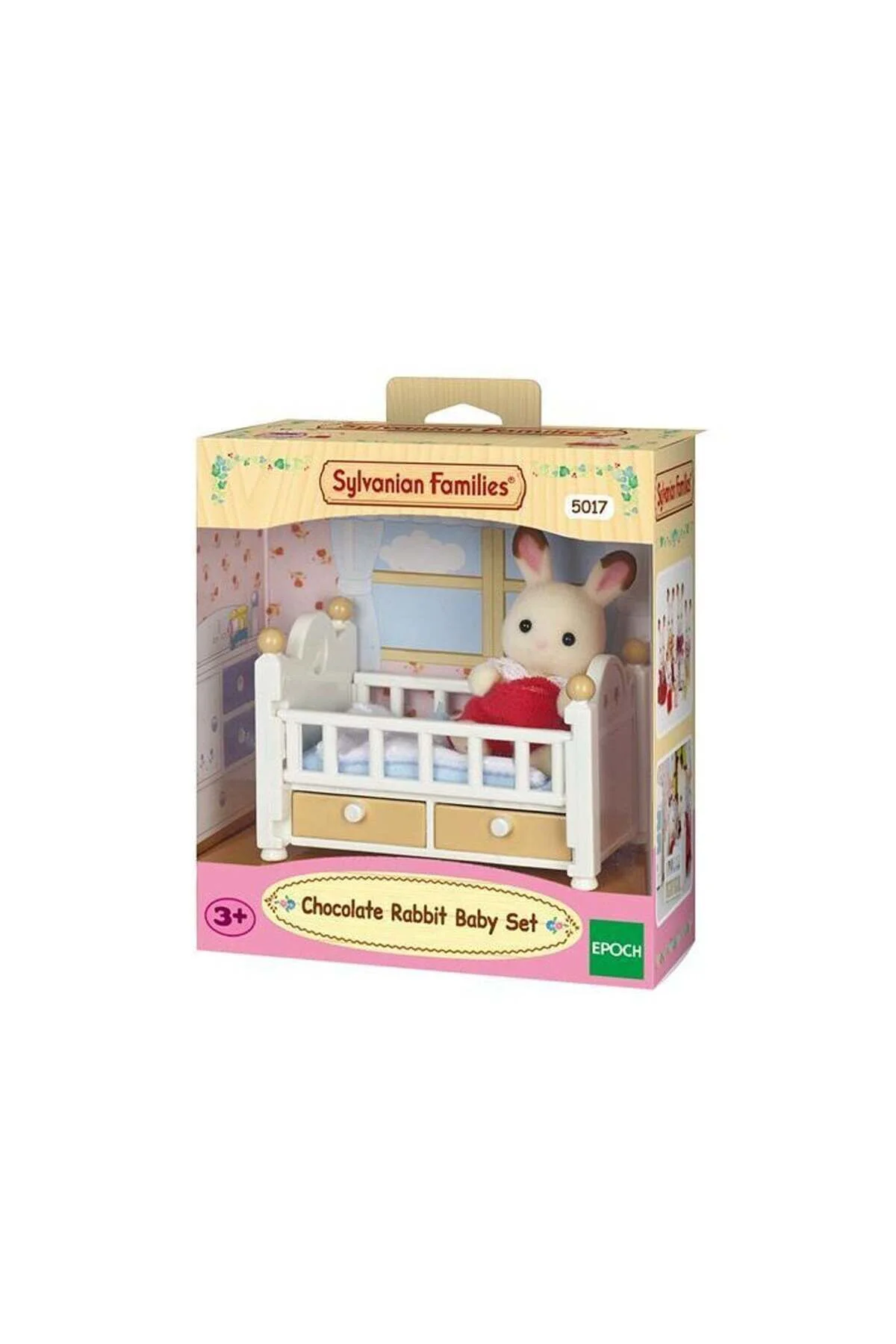 5017 Sylvanian Families, Kulaklı Tavşan Bebek ve Yatağı , +3 yaş
