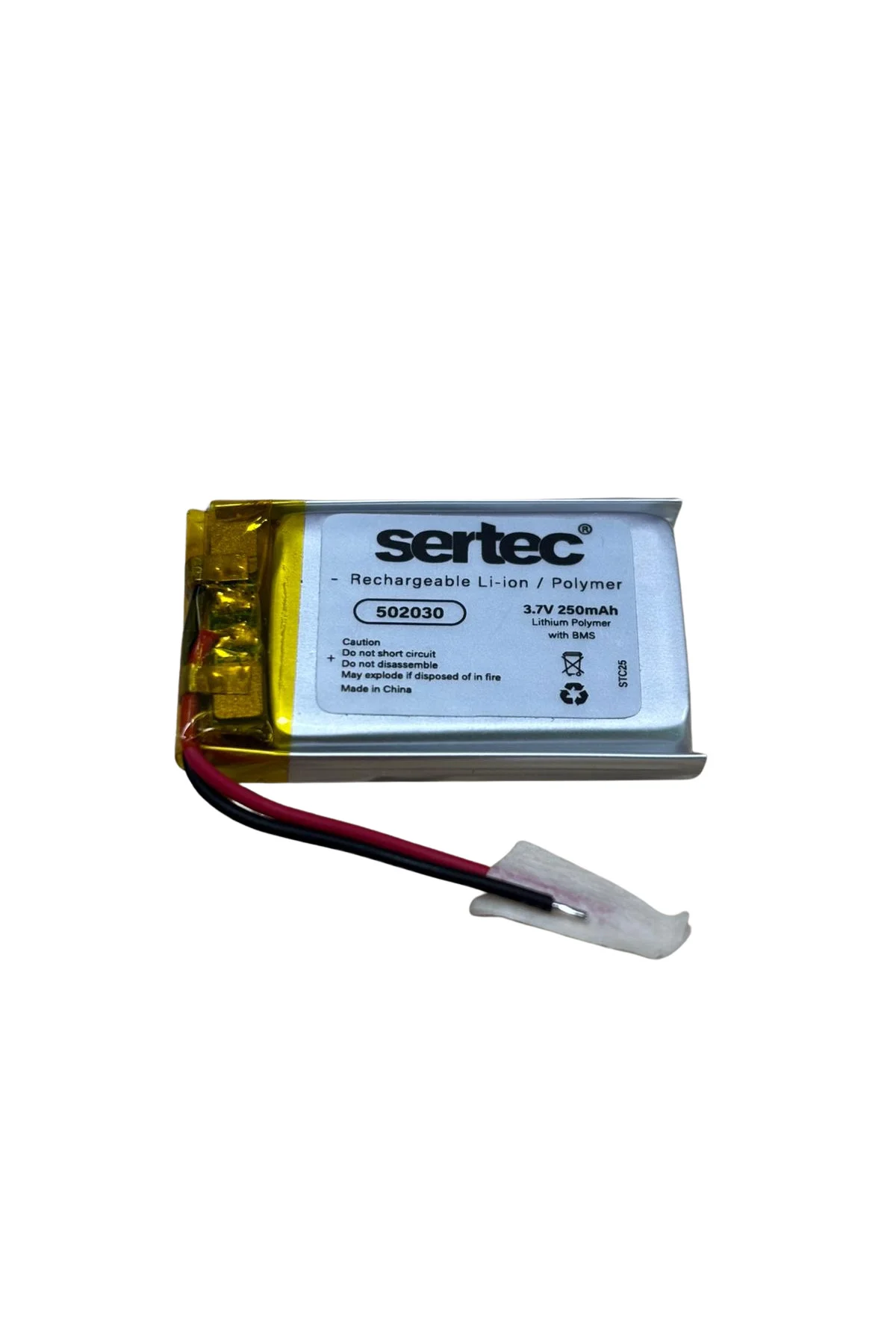 502030 3.7V 250 MAh Li-Polymer Pil (Devreli/1.5A)