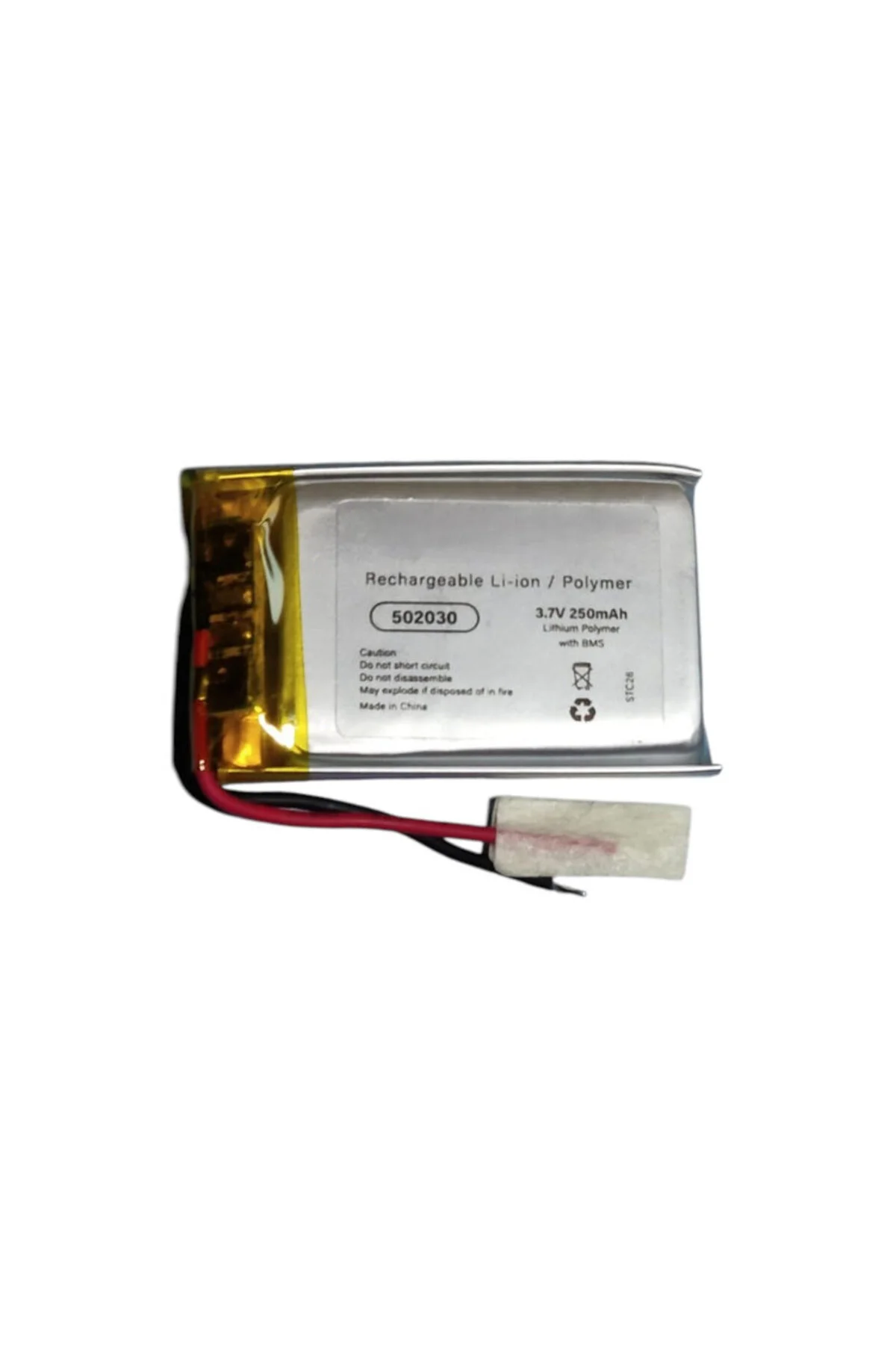 502030 3.7V 250mAh Polimer Pil