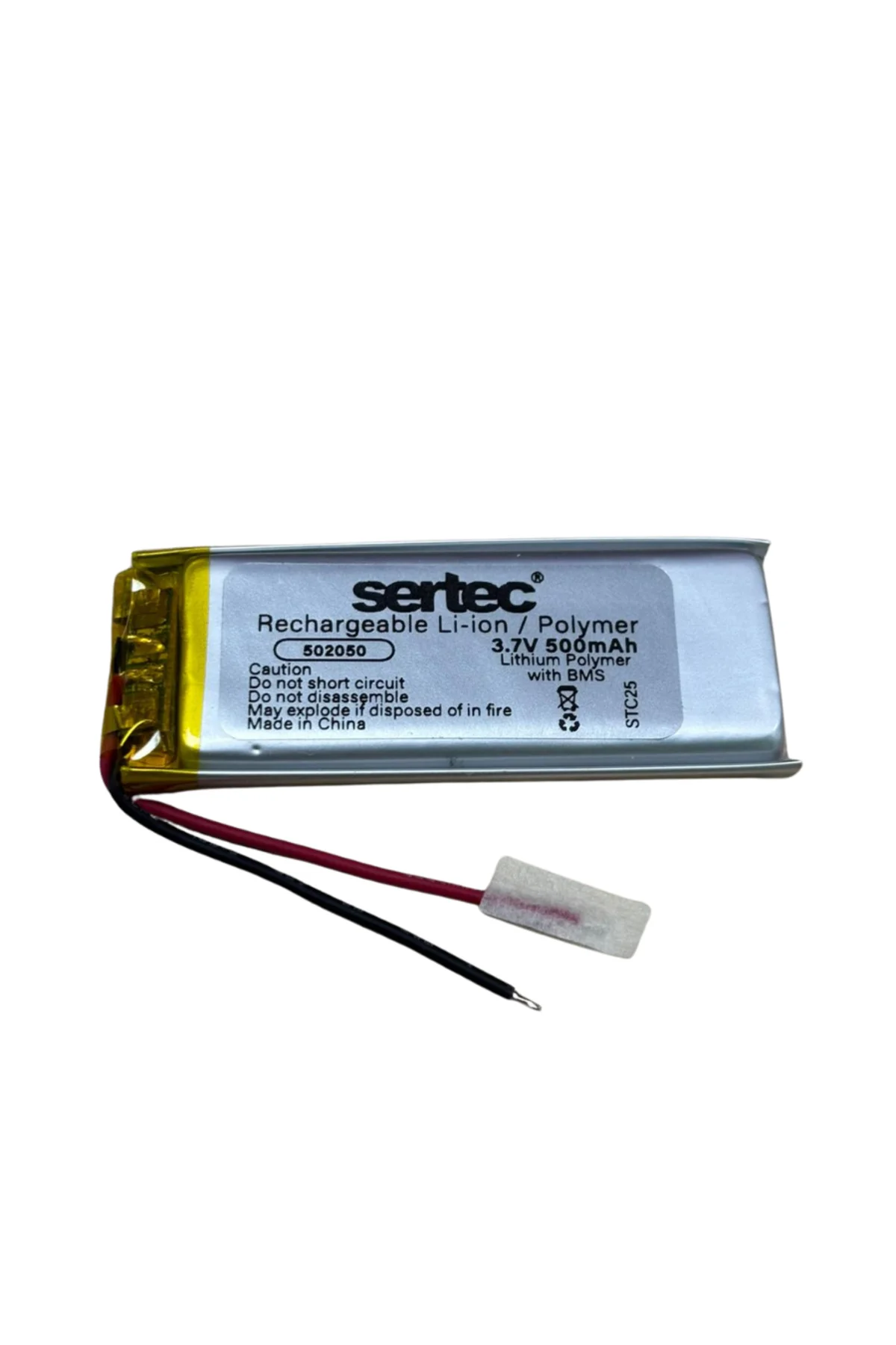 502050 3.7V 500 MAh Li-Polymer Pil (Devreli/1.5A)