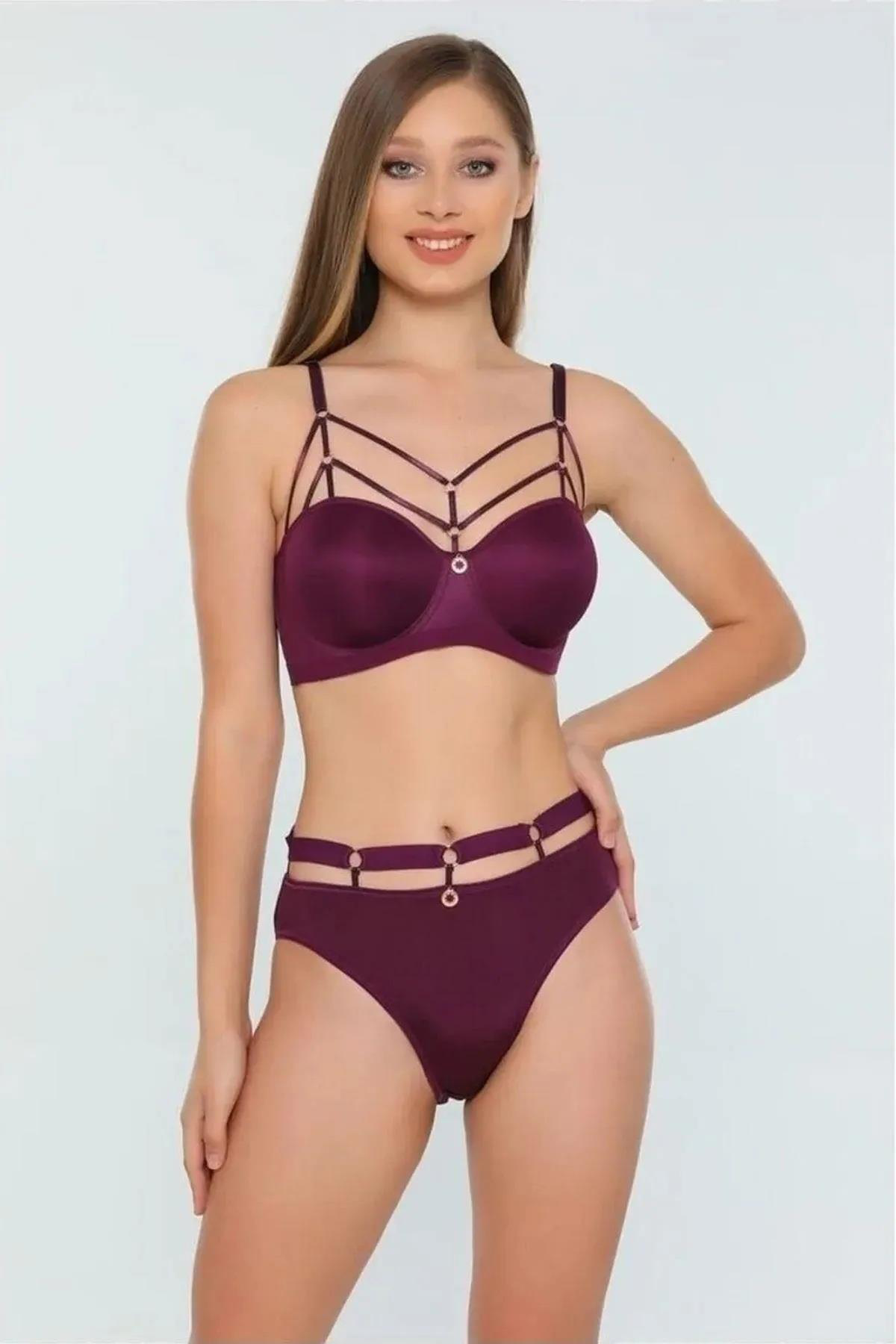 Le Jardin 5045 Laura Basıc Cup Sütyen Takım Mürdüm