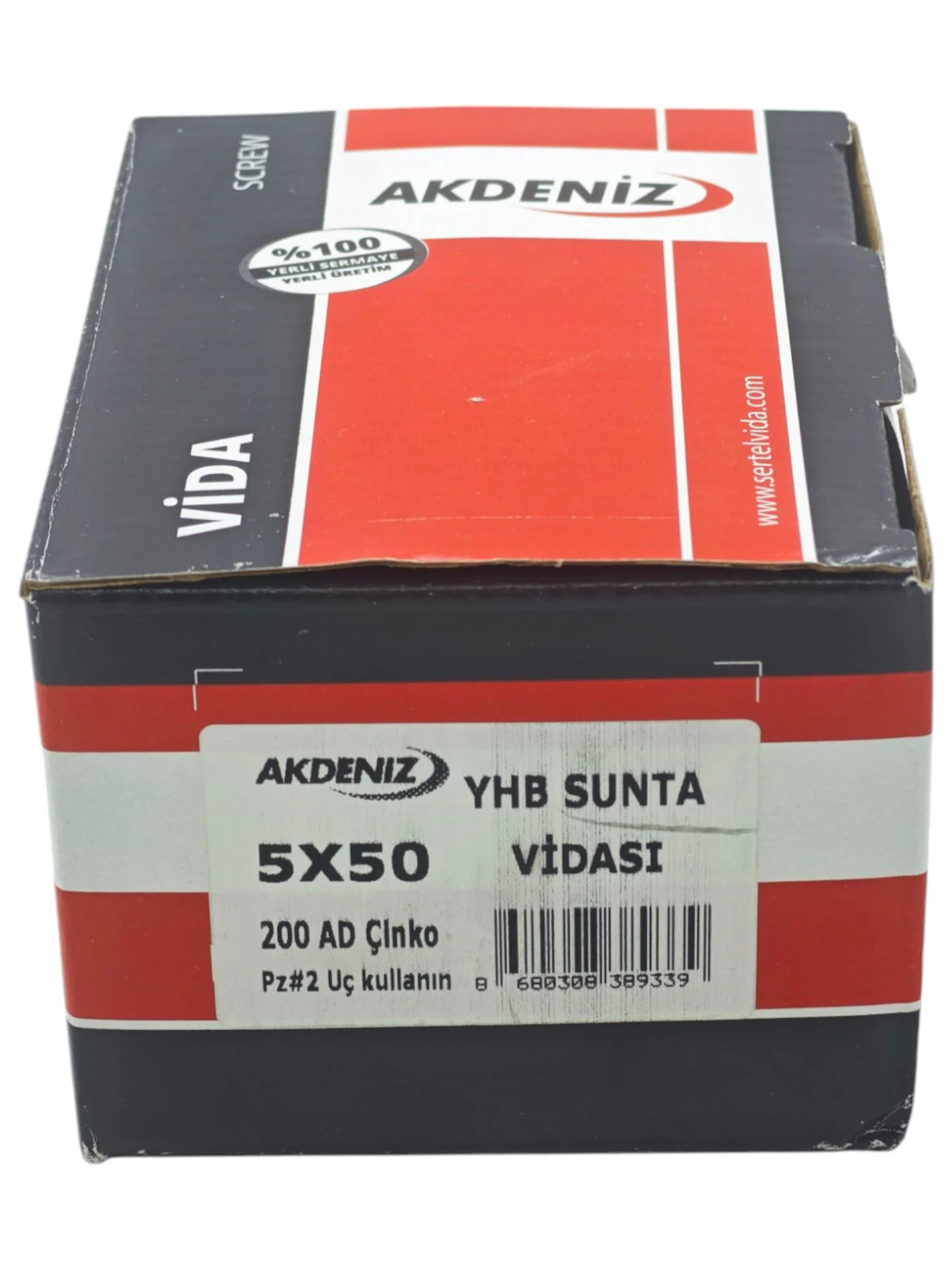 5050   Akdeniz YHB Çinko 5*50mm Sunta Vidası 200lü