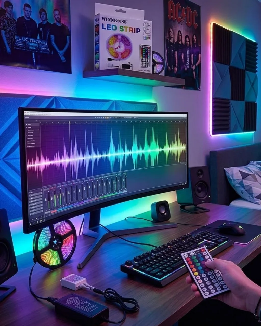 5050 Rgb Led Şerit 5 Metre Uzaktan Kumandalı Ortam Aydınlatma Led - Lisinya Diğer Fiyatı, Yorumları ve Özellikleri