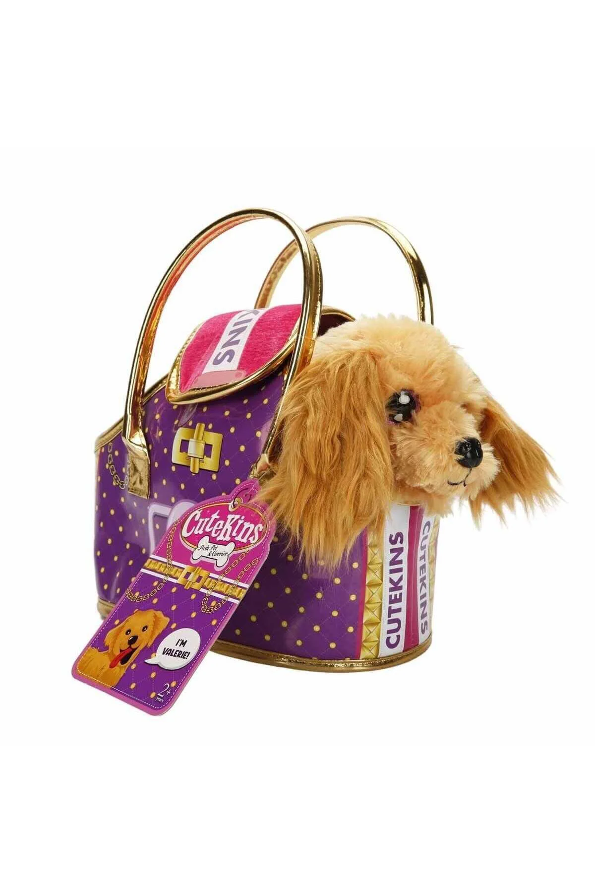 50585 Cutekins Taşıma Çantalı Peluş Köpek-Sunman