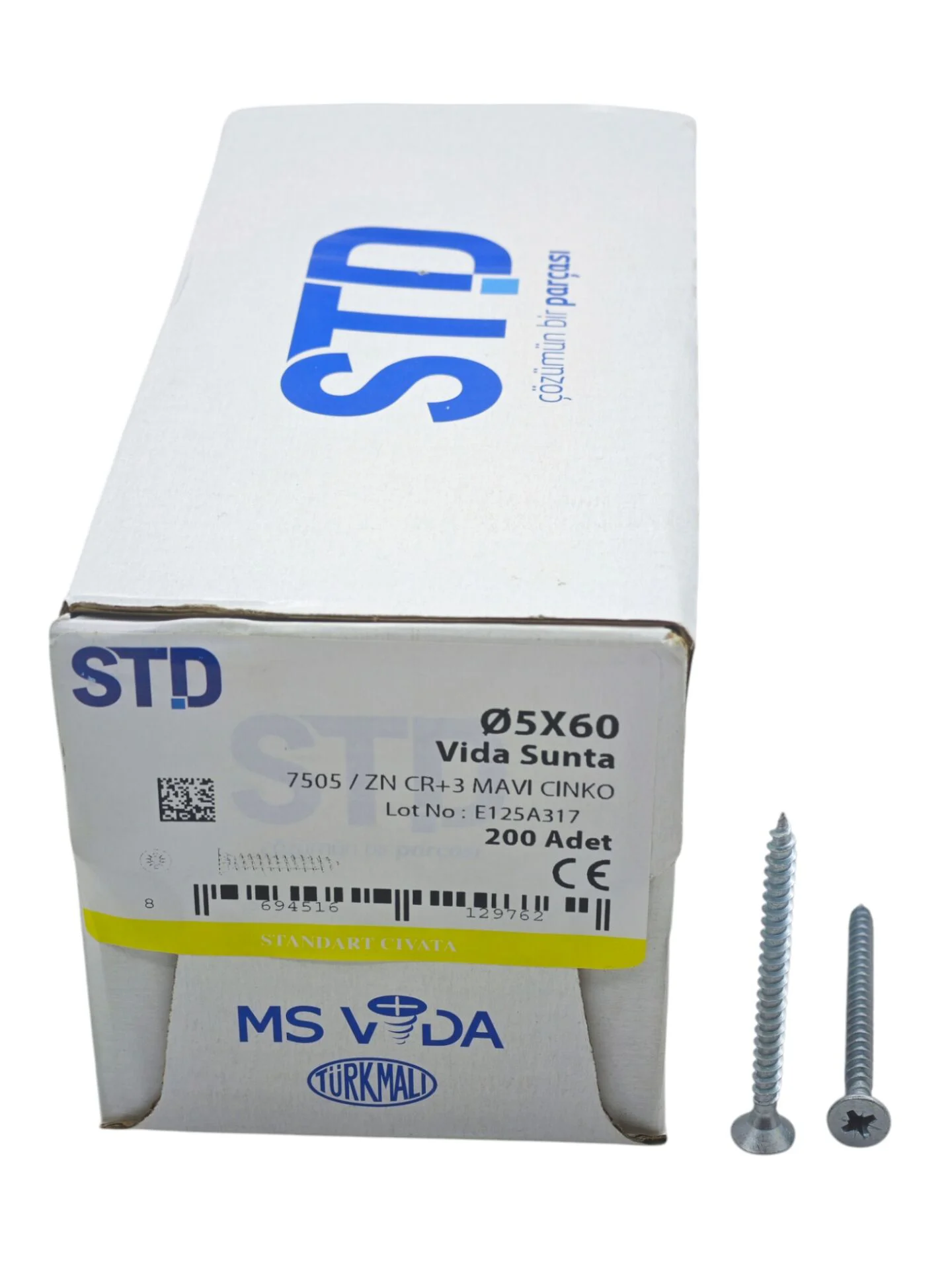 5060   STD Çinko 5*60mm Sunta Vidası 200lü