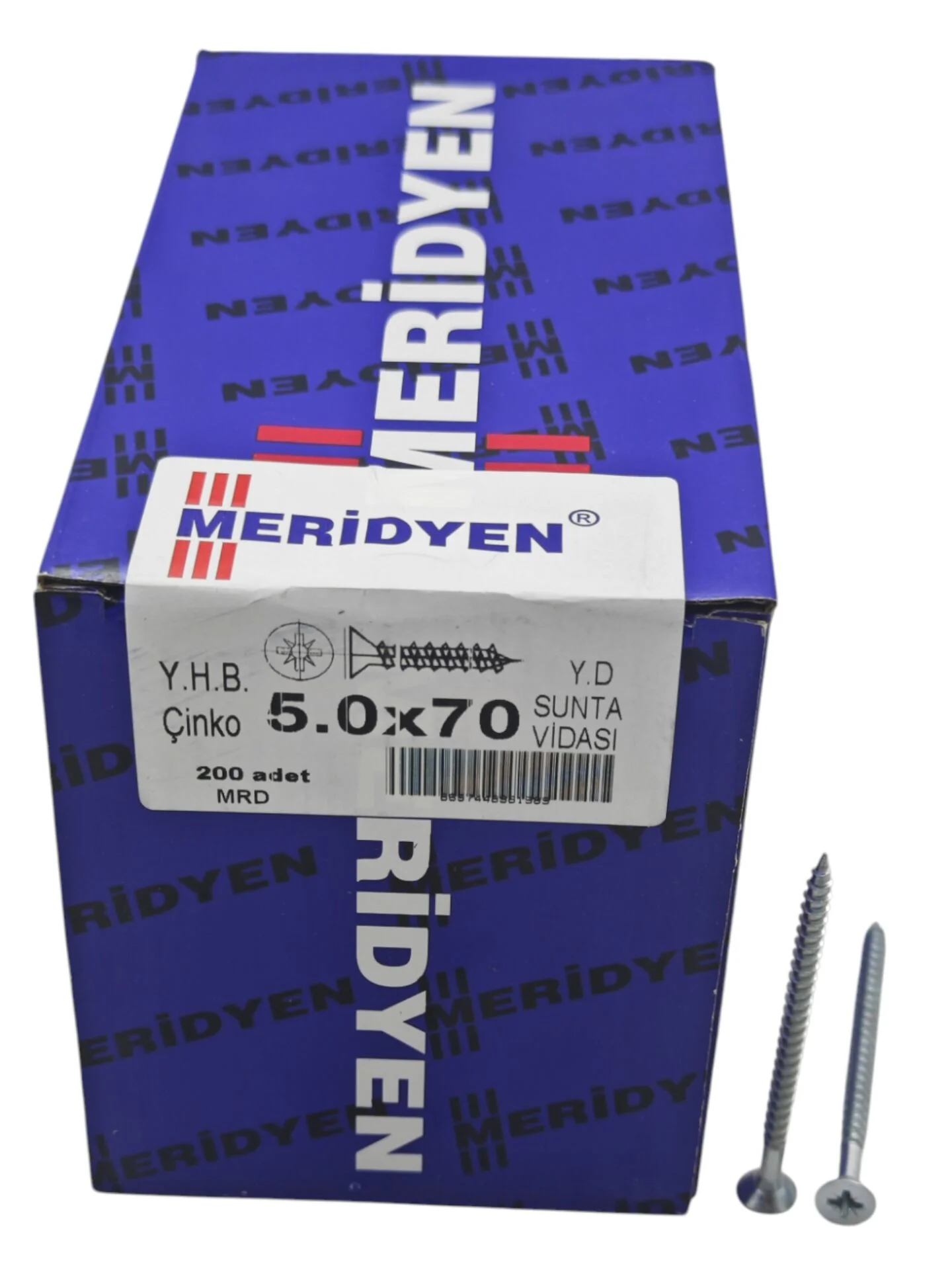 5070   Meridyen YHB Çinko 5.0*70 Sunta Vidası 200lü
