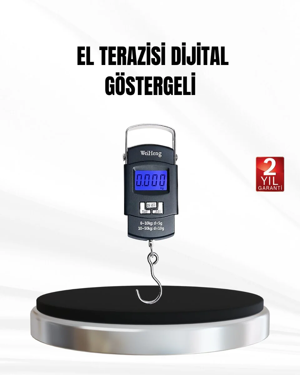 50kg Dijital El Terazisi – Hassas Bavul Tartısı Gülen Yüz Tasarımlı