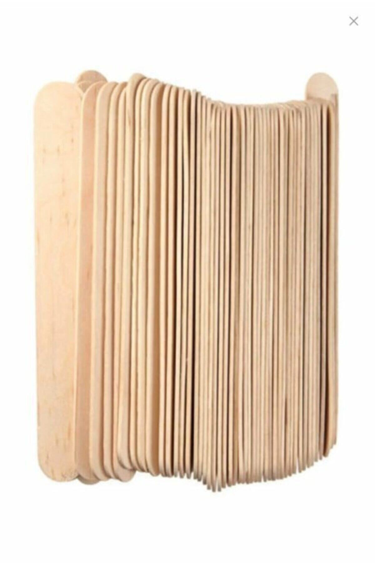 50'li Paket Abeslang Tahta Dil Çubuğu Basacağı - Ağda Spatulası